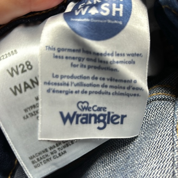 Free People X Wrangler Wanderer 622 High Rise Flare Jeans. NWT. Dark Wash - Picture 13 of 13